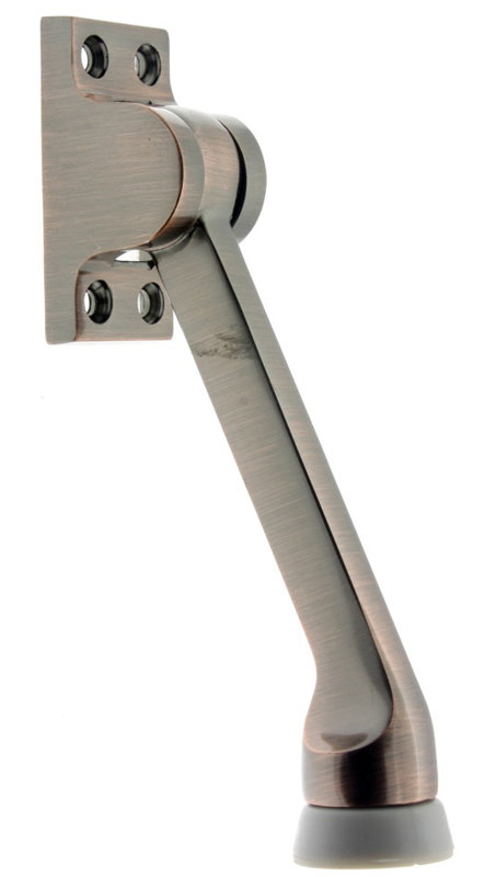Solid Brass Kick Stop, Antique Copper