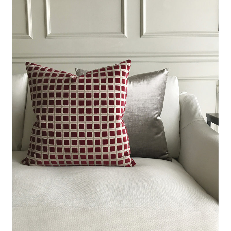 Velvet Square Pillow Cover & Insert, Winchester Dove