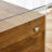 Two-drawer nightstand: mdf surface with stickers, tempered glass sides, elegant design, excellent storage capacity (111 characters)