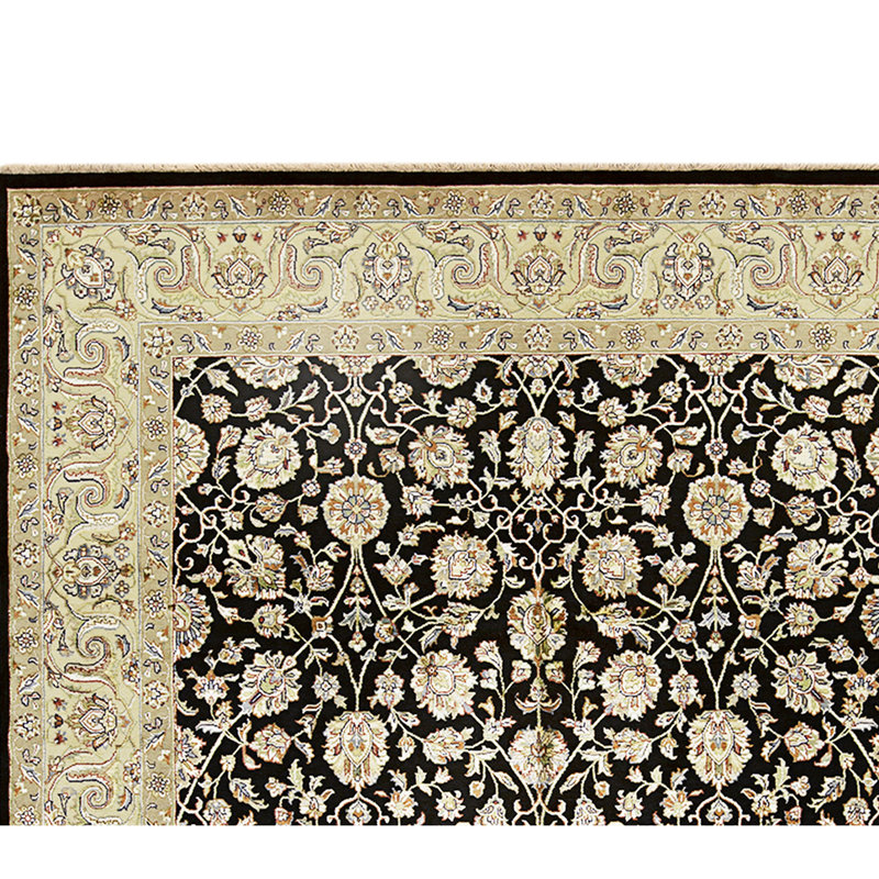 Handmade Silk and Wool Area Rug