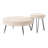 Kawan 2-Piece Modern Farmhouse Living Room Coffee Table Set, Round Nesting Tables-1476792776