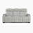 Denning 84" Modern & Contemporary Microfiber Manual Reclining Sofa with Drop-Down Table, Hidden Armrest Storage, Charging Ports and LED.
