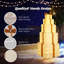 Décoration de Noël illuminé blanc cassé 5 niveaux Collasipble 