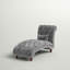 Chaise longue capitonnée sans accoudoirs Huskins-24177448