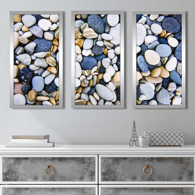 "Water Stones 19", impression sur acrylique 3 pièces