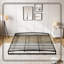 Base de lit plateforme robuste en métal, base de lit à profil bas, sommier avec support en lattes d'acier-2073659418-2073659412