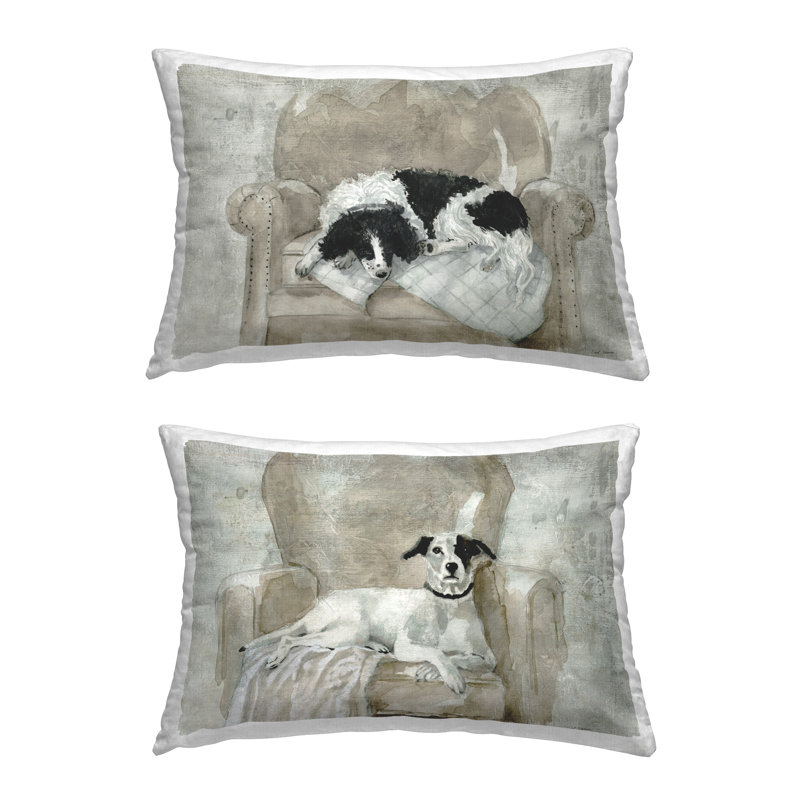 Dog's Favorite Chairs Decorative Printed Throw Pillow Design by Carol Robinson (Set of 2)