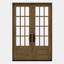G7512-SW-96 | Porte double 96 po, extérieur pré-suspendu RTA, SDL 12 Lite 3/4 Lite, 1 panneau, bois d'acajou brut-123424088-123424089