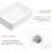 19X15 Inch Rectangular White Porcelain Ceramic Vessel Sink For Bathroom, Contemporary Aesthetic, To Wear, Us Standard Drainage Rectangle Above Counter Bathroom Sink, 19 Inch, Graceful And Generous