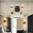 Black and Gold Wall Sconces(Set of 2)-1313122656