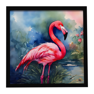 Flamingo Framed Metal Print