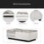 Table basse blanche 47 po avec plateau en faux marbre blanc