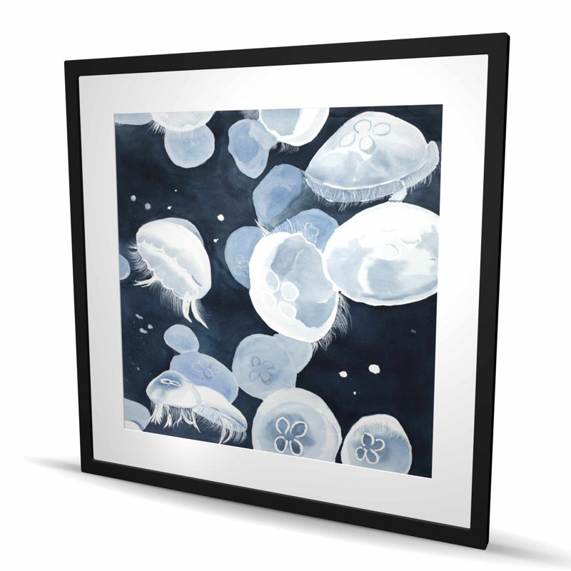 Imprimé matelassé encadré de méduse «Jellyfishs» | Décoration intérieure