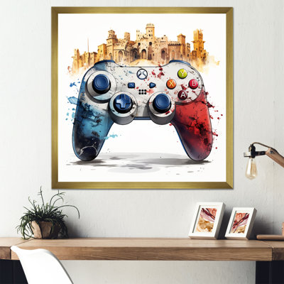 Contrôleur de jeu vidéo Cityscape - Art mural de jeux vidéo