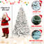 Arbre de Noël floqué de 5 pi avec 300 lumières Ul, 27 pin naturel, 600 pointes recouvertes de neige, conception à charnières pour une installation simple et rapide, arbre de base en métal renforcé, conception, tracas