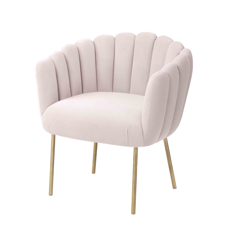 Fleckenstein Velvet Side Chair, Pink