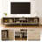 71" W Mid-Century TV Stand - Walnut Color Entertainment Center Support Up for 75" TVs, Dual Accessible Cabinets with Cable Outlet, Modern Home Furniture-30875851-6923026
