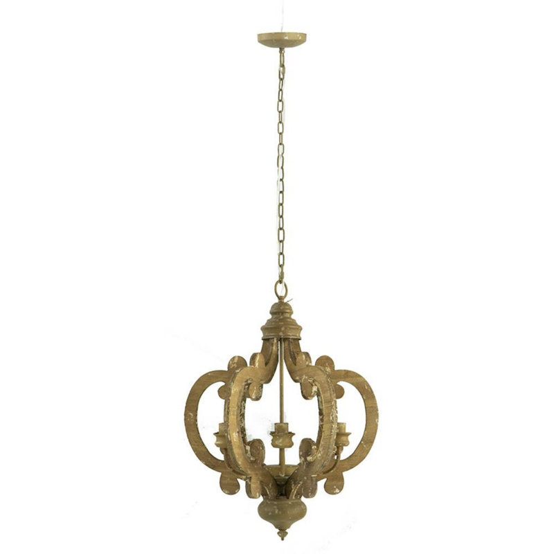 Luminaire suspendu avec chaîne réglable, Beige brun