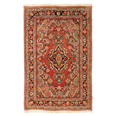 Fejzo One-of-a-Kind Rectangle 4'3" X 6'8" Hand Knotted Area Rug