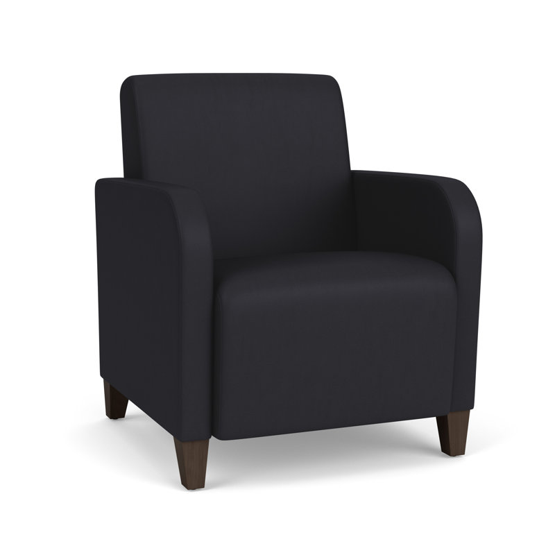 Chaise d'invité de réception Siena, Noir Patriot Plus, Moka