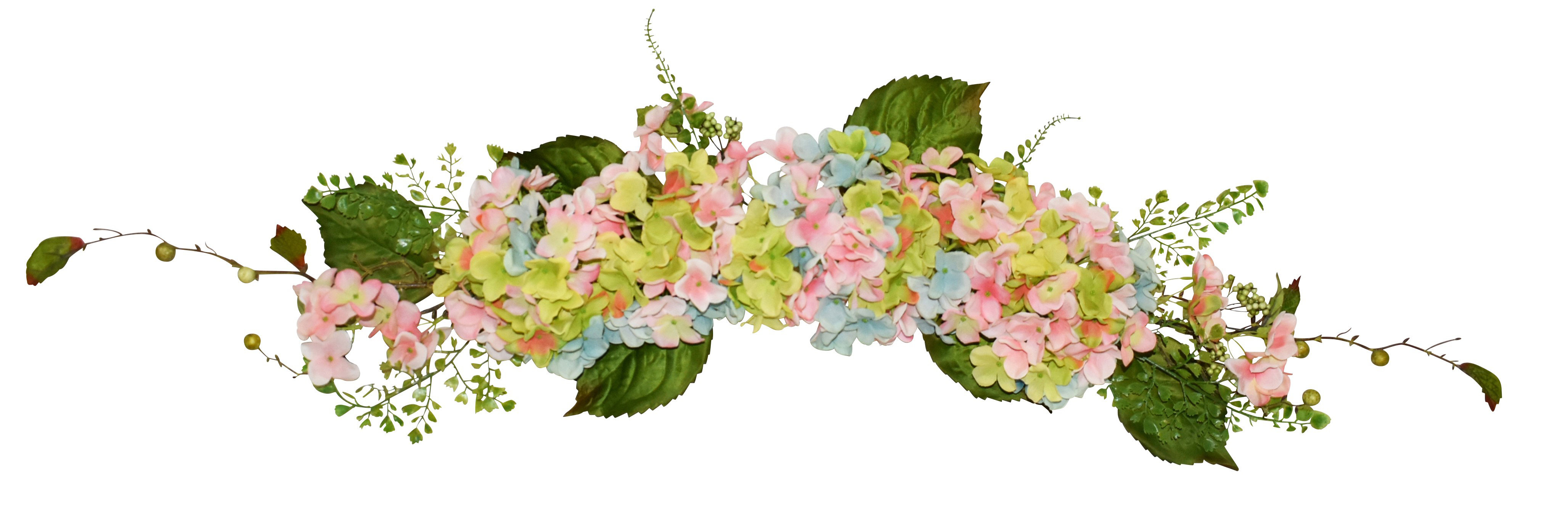 Ophelia & Co. 26" Pink Blue Hydrangea Swag& Reviews | Wayfair