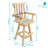 Bruce Square Slat Back Rustic Log Cabin Style Bar Stool, Unfinished-126402261-126402282