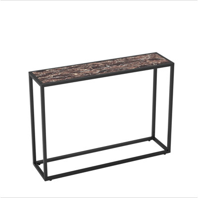 Narrow console table, high-end edge wrapped foyer table, entrance, industrial corridor table, living room, foyer