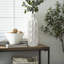 Vase en céramique 15,9 po H Modern White Wavy
