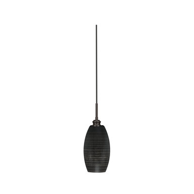 Edge Cord Mini Pendant Shown In Espresso Finish With 5.5" Matrix Glass