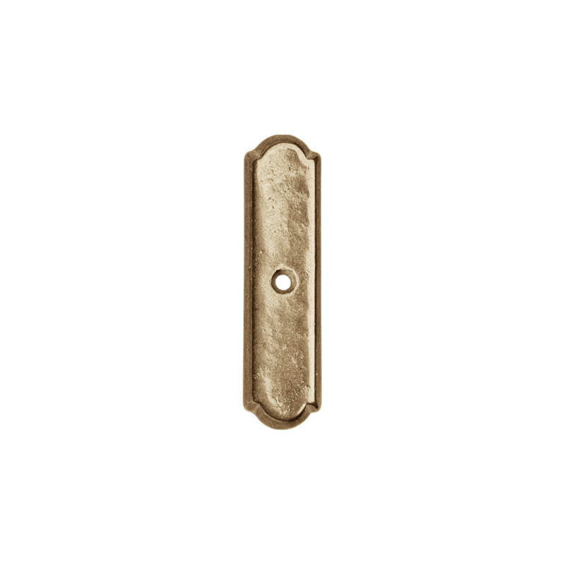 Arched Metal Knob Backplate, Silicon Bronze Brushed, 2.5" H x 0.75" W x 0.19" D