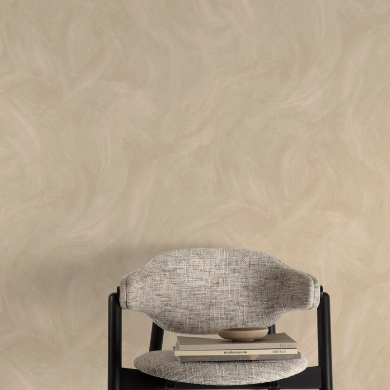 Textured Vibes Collection Authentic Plaster Wallpaper Roll, Silver