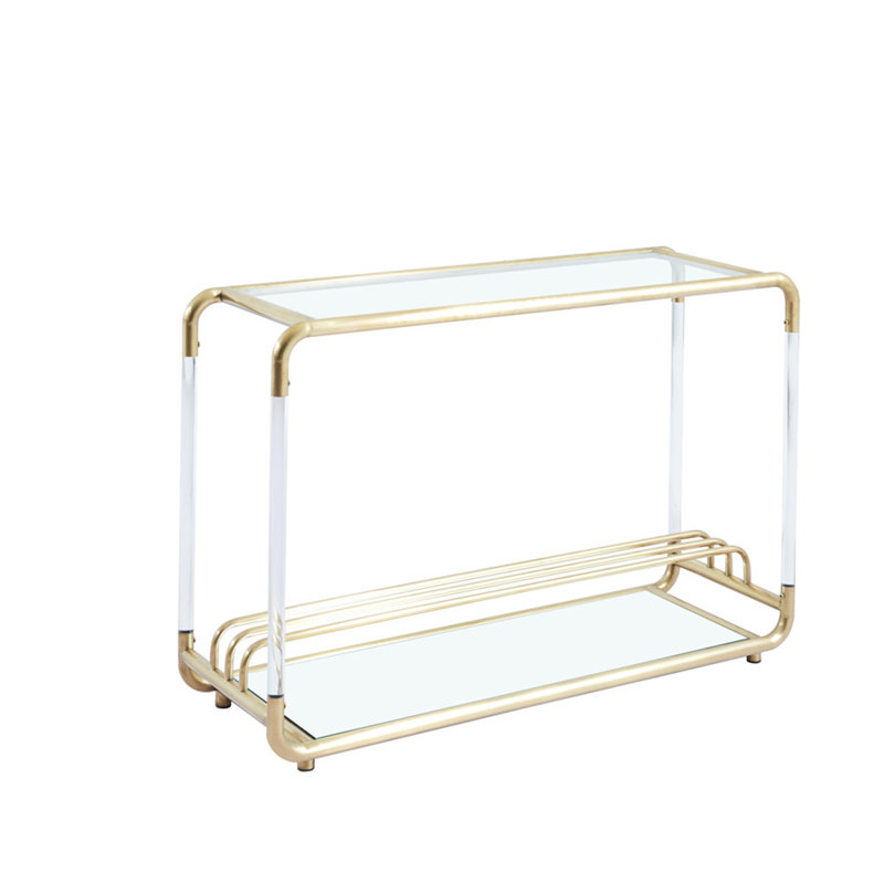 Hepfer 48'' Glass Top Console Table