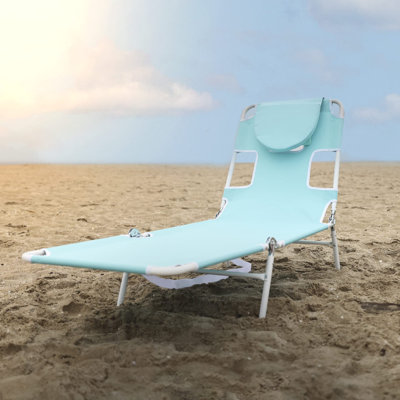 Chaise de plage pour adultes avec trou pour le visage - Chaise longue polyvalente et pliante pour la piscine extérieure, les bains de soleil et la lecture sur le ventre - Chaise de bronzage de luxe pliable