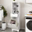Armoire à linge inclinable - blanc, un compartiment, tiroir, fabriqué en E1, peint pour une durabilité accrue Trieur blanc avec fonction pratique, organisation efficace