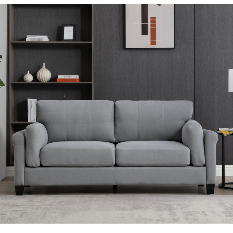 Canapé surdimensionné gris avec coussins confortables et structure en contreplaqué 3 pour la maison -, Gris