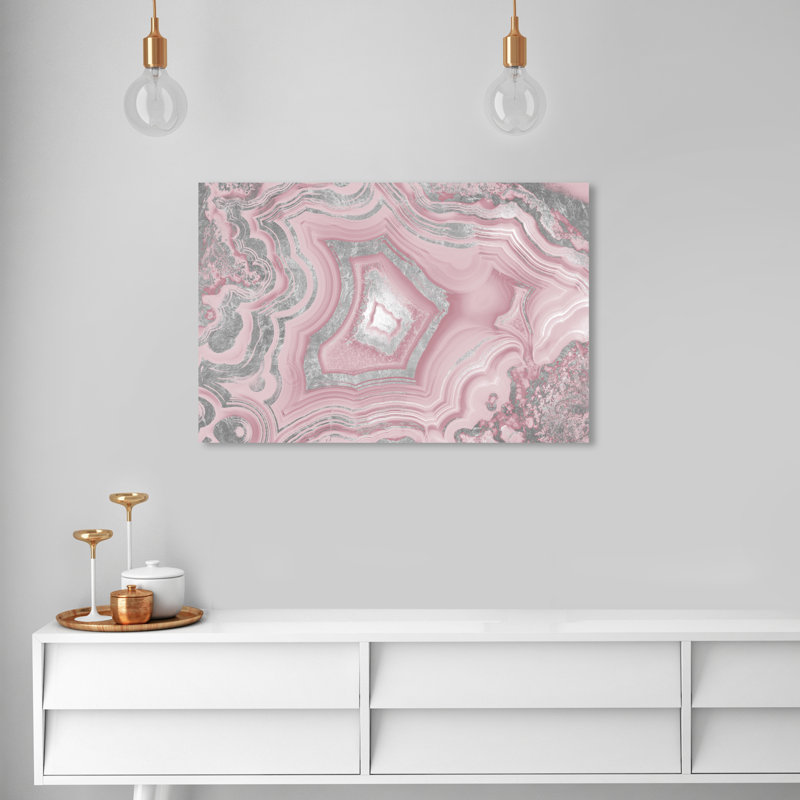 «Dreaming About You Geode Blush», impression sur toile tendue, H 24 po x l 36 po