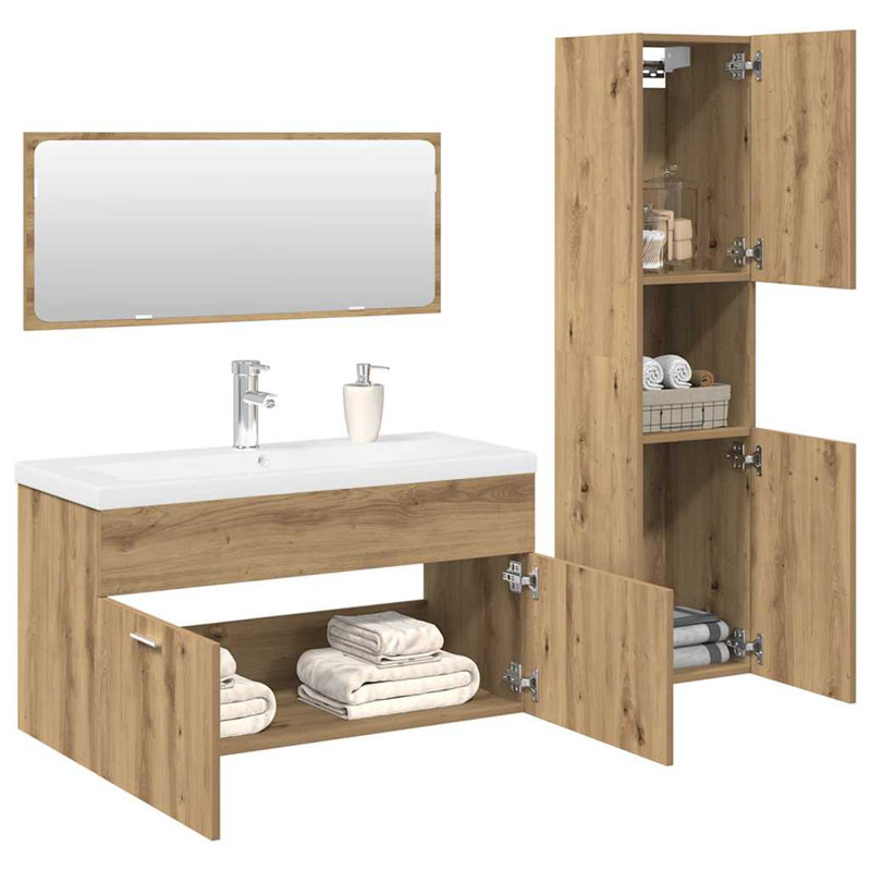Banjeet Bathroom Suite, Artisan Oak