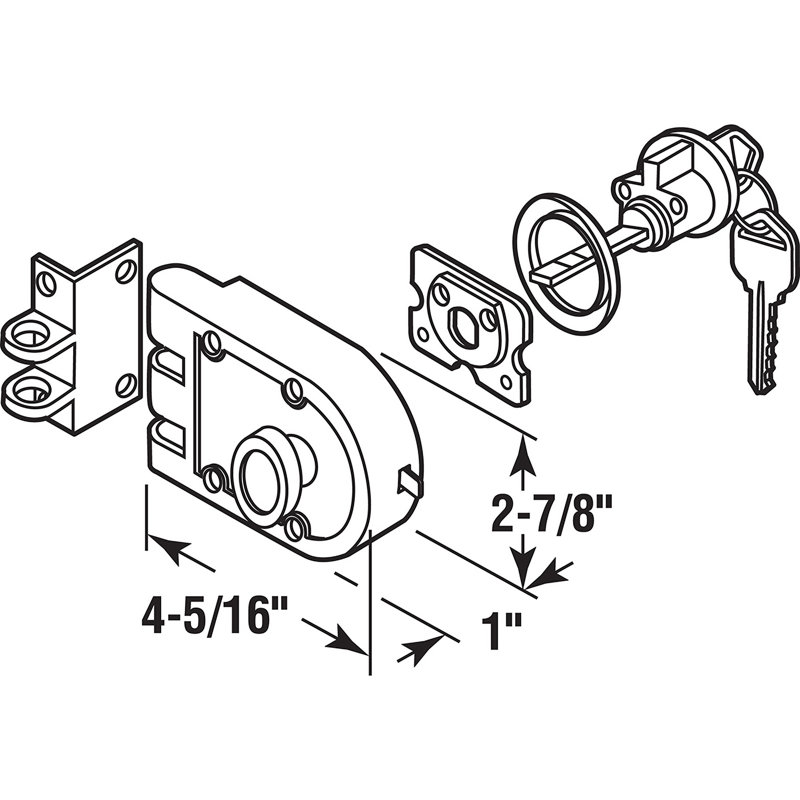 Diecast, Single Cylinder Keyed Jimmy-Resistant Deadlock, For Doors 1-3/8 to 2-3/8 Inch Thick, Satin Nickel Finish (Single Pack)