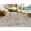 Tapis décoratif circulaire de noué à la main brun de conception unique 8 pi 10 po Abdelrhman