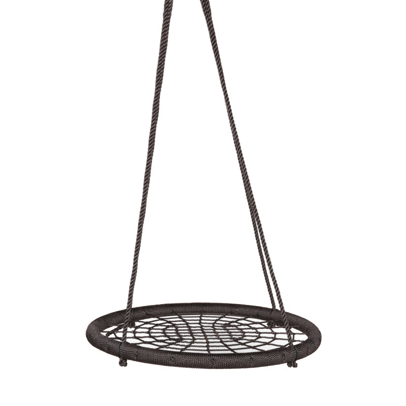M&M Sales Enterprise Metal Web / Saucer Swing with Chains, Black