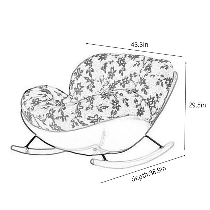 Chaise berçante de loisirs Modern Home Living, Noir