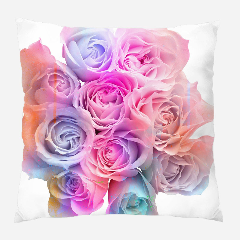 Coussin rose Yount, Microsuède, Intérieur