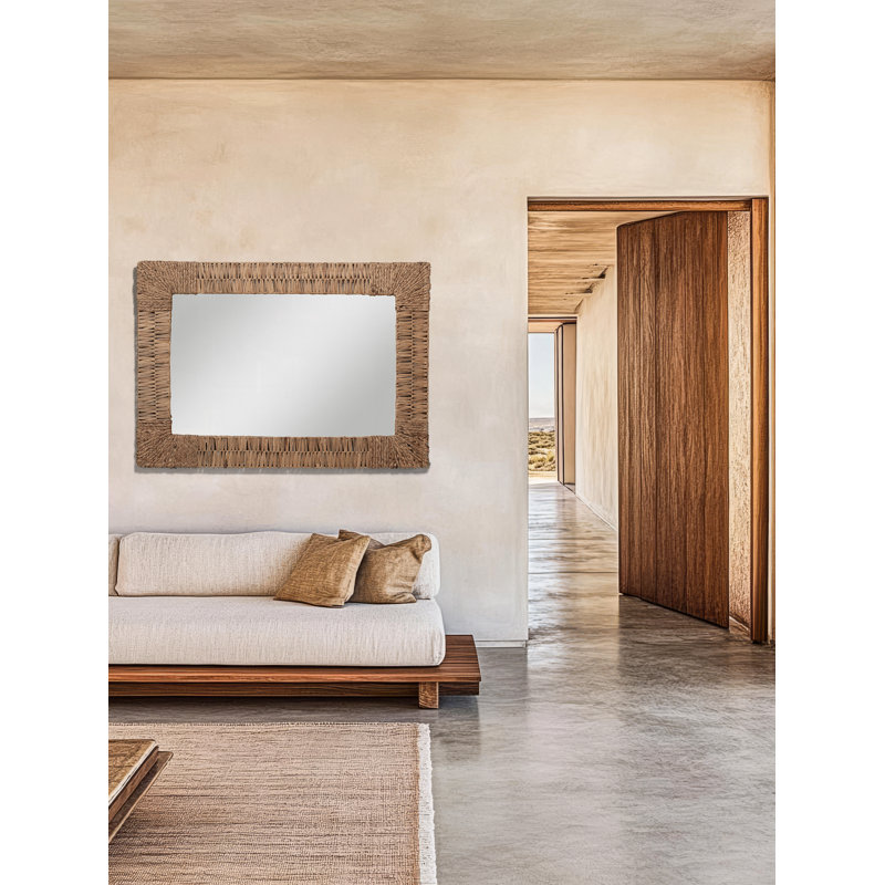 Folha Flat Metal Beveled Wall Mirror