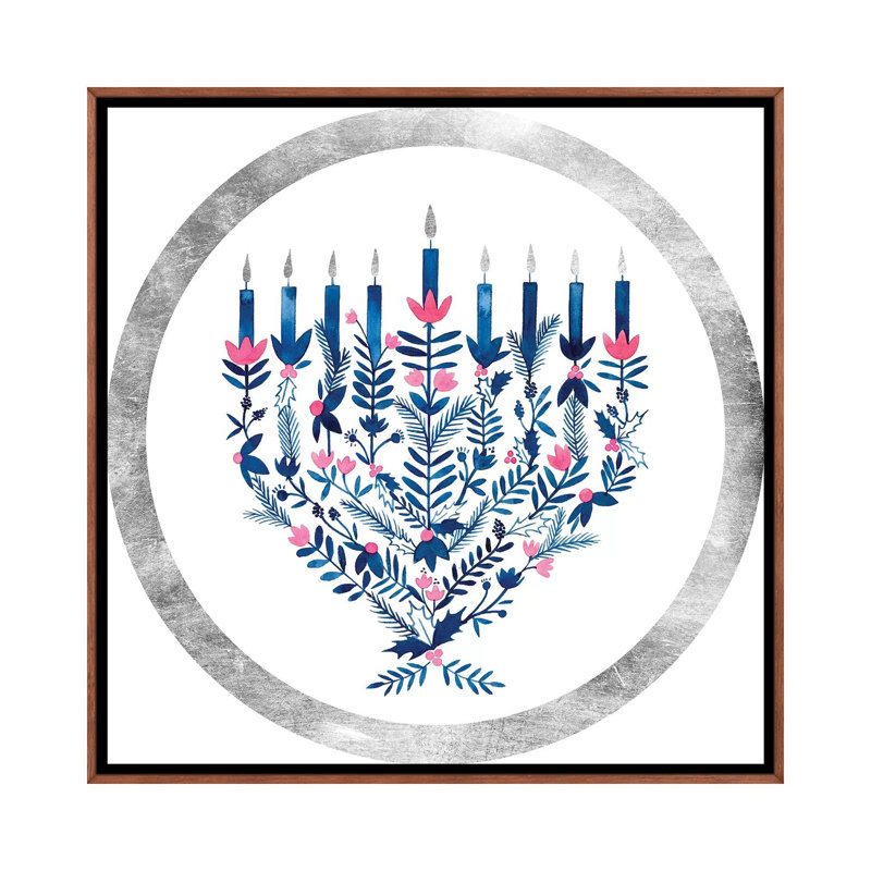 Impression d’art graphique Boho Hanoukka collection C par Grace Popp, Cadre bois classique, Pas de tapis