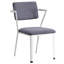 Chaise d'appoint rembourrée Elfrida en gris et blanc (ensemble de 2)-445147831