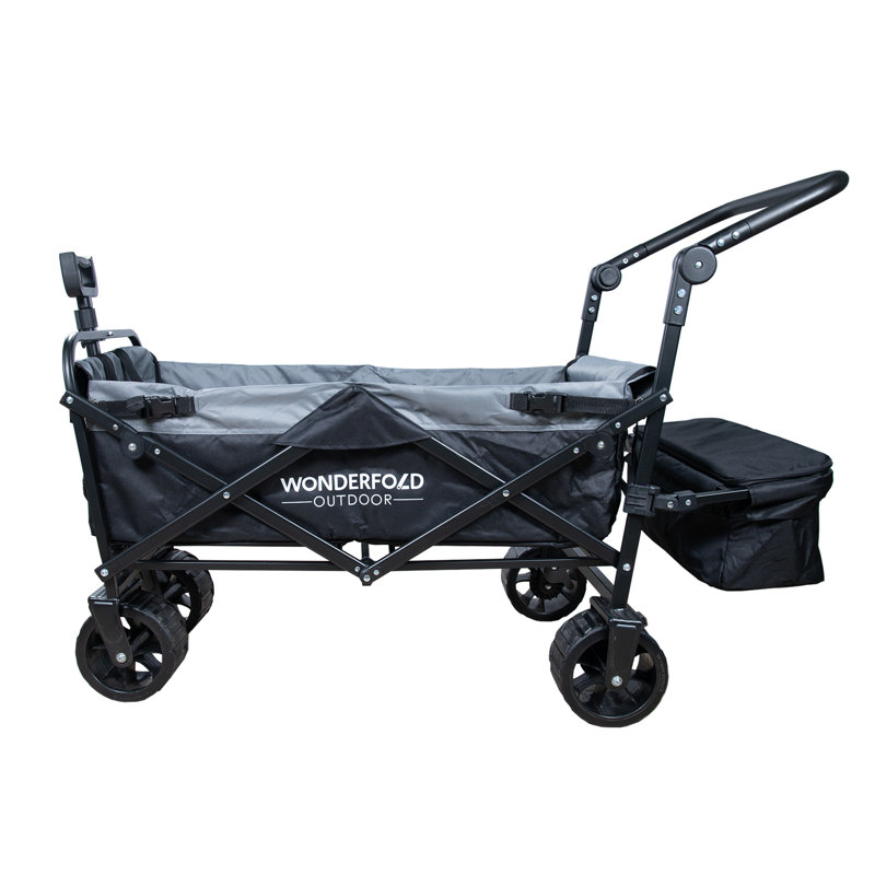 Chariot utilitaire pliable avec freins S3, Noir