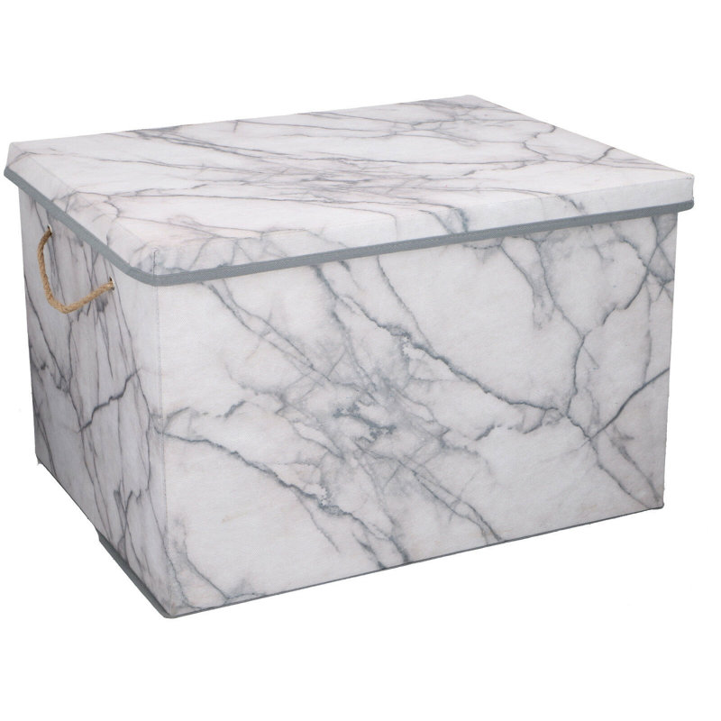 Orren Ellis Makrana Fabric Decorative Bin, 13" H x 20" W x 16" D