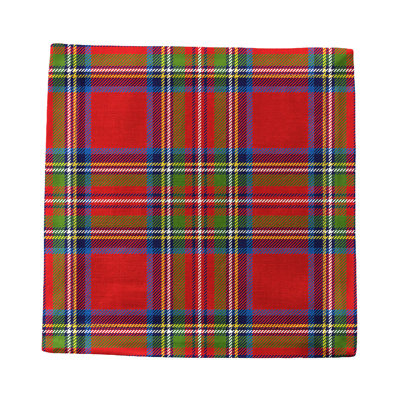 Tartan Cotton Sateen Cocktail Napkins