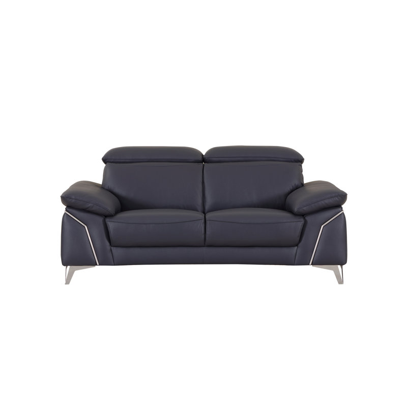 Causeuse en cuir italien Global United, Marine
