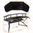 Berlanga Gaming Desk with Power Outlet & Led Strip, Large Wing-Shaped Computer Desk with Monitor Stand-1070146354